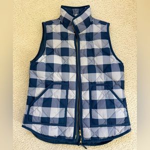 J. Crew Factory - Navy and Gray Buffalo Check Field Vest - size S